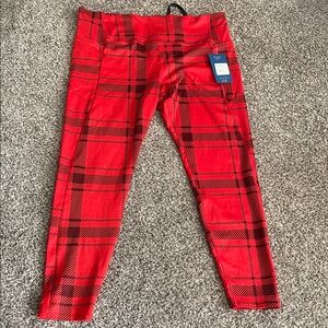 Brooks Run Merry Plaid Leggings